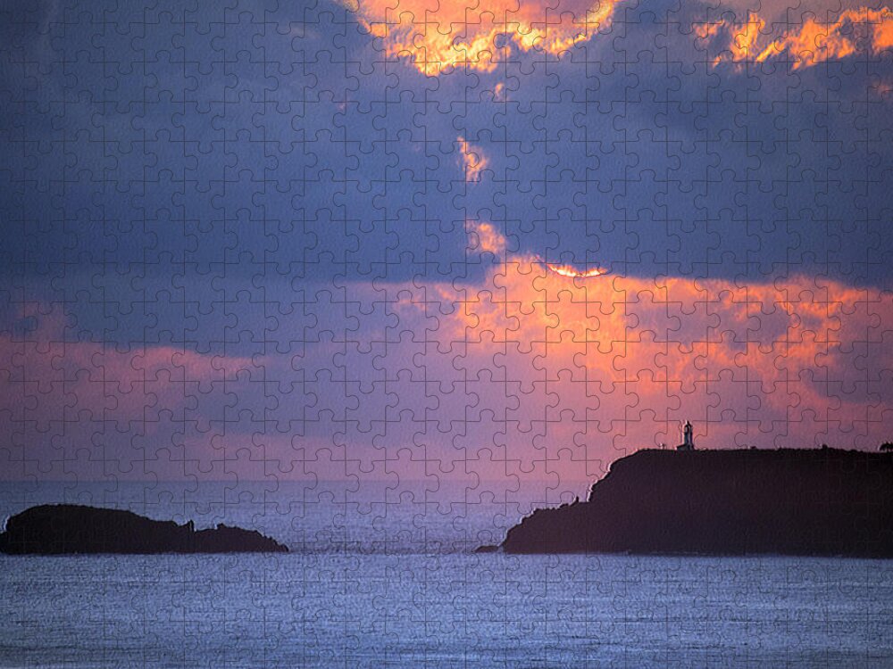 Kilauea Lighthouse Sunrise Kauai Jigsaw Puzzle featuring the photograph Kilauea Lighthouse Sunrise Kauai by Frank Wilson