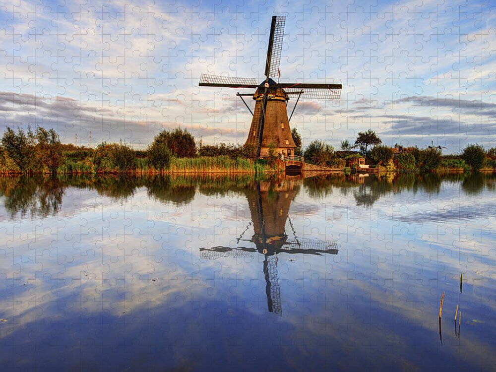 Zuid-holland Jigsaw Puzzle featuring the photograph Kinderdijk by Chad Dutson