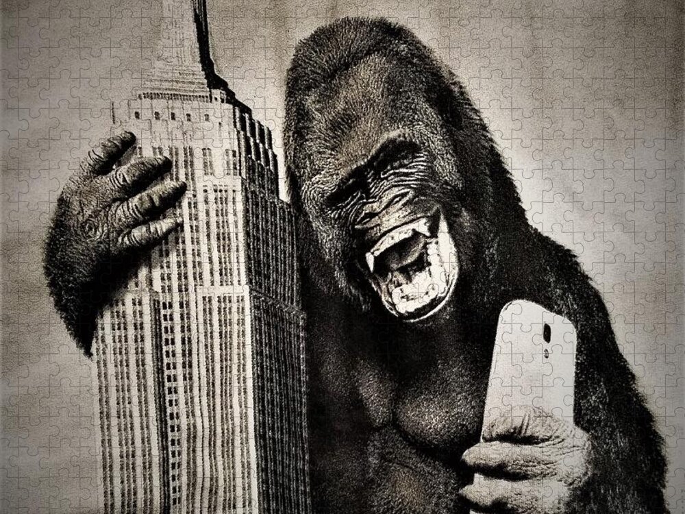 Architecture Jigsaw Puzzle featuring the photograph King Kong Selfie by Rob Hans