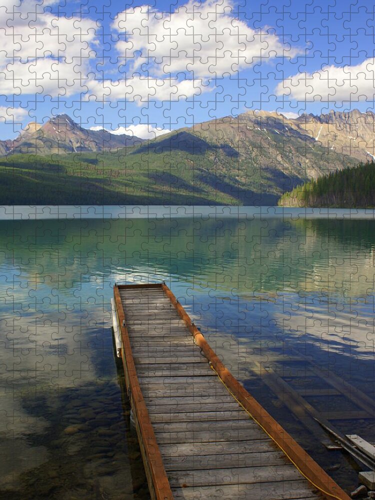 Glacier National Park Jigsaw Puzzle featuring the photograph Kintla Lake Dock by Marty Koch