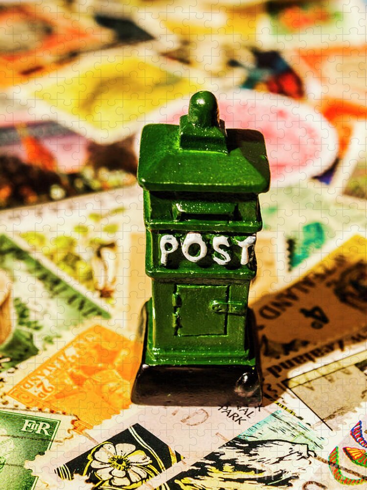 Postbox Jigsaw Puzzle featuring the photograph Kiwi postage scene by Jorgo Photography