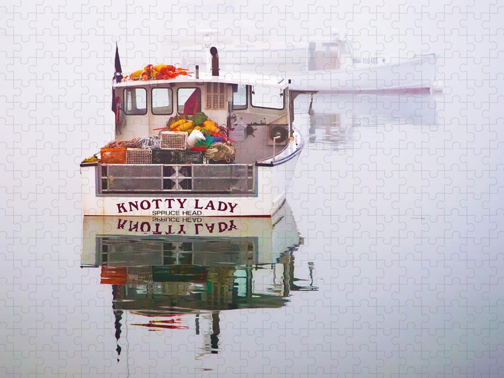 Lobster Boats Jigsaw Puzzle featuring the photograph Knotty Lady by Jeff Cooper