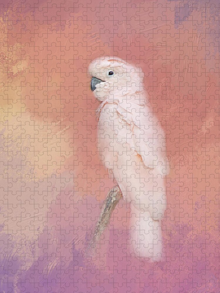 Bird Jigsaw Puzzle featuring the photograph Kramer The Moluccan Cockatoo by Theresa Tahara