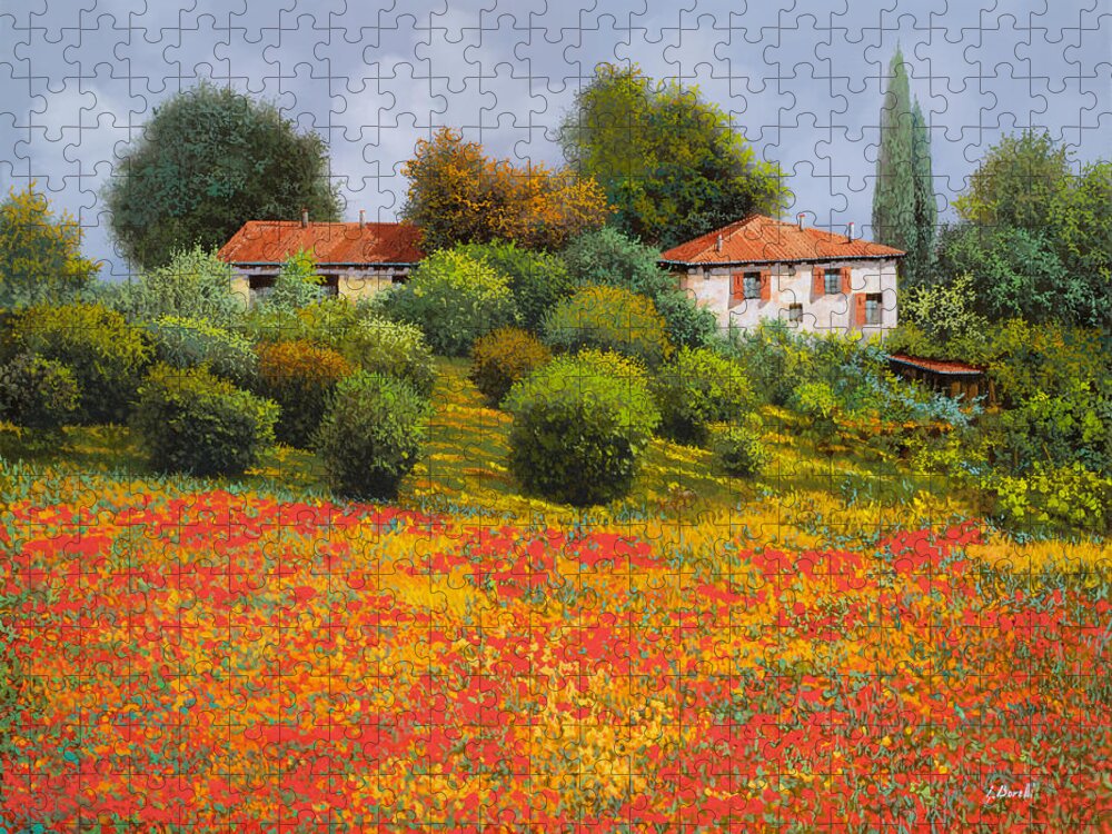 Summer Jigsaw Puzzle featuring the painting L'estate fiorita by Guido Borelli