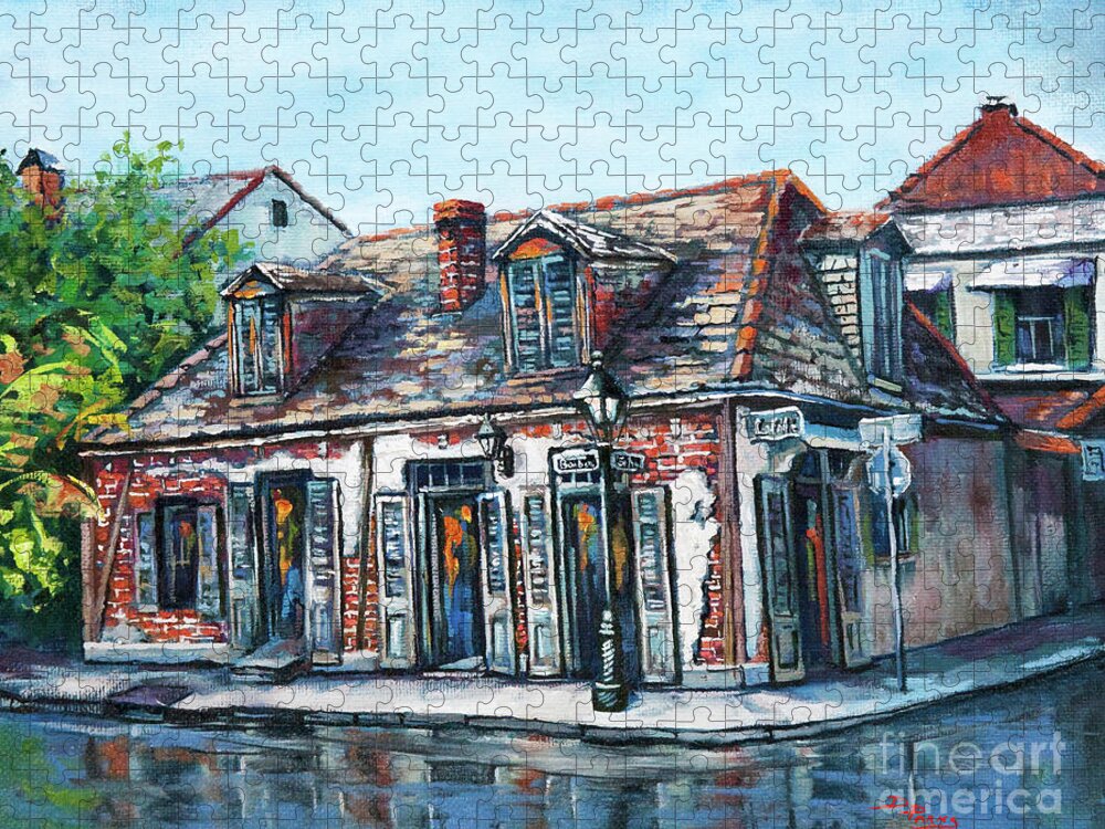 New Orleans Art Jigsaw Puzzle featuring the painting Lafitte's Blacksmith Shop by Dianne Parks