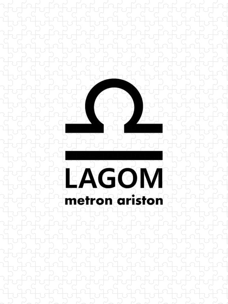 Richard Reeve Jigsaw Puzzle featuring the digital art Lagom - Metron Ariston by Richard Reeve
