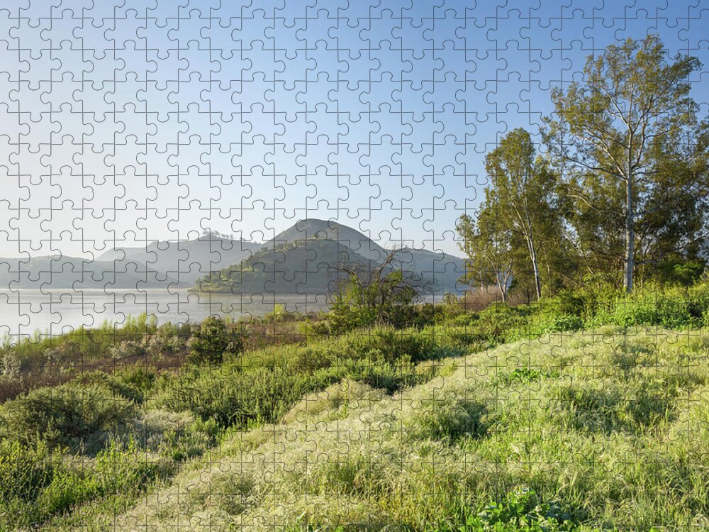 California Jigsaw Puzzle featuring the photograph Lake Hodges - Fletcher Point by Alexander Kunz