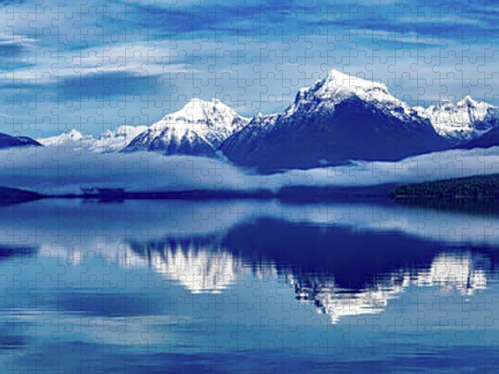 Glacier National Park Jigsaw Puzzle featuring the photograph Lake McDonald Panorama by Mountain Dreams