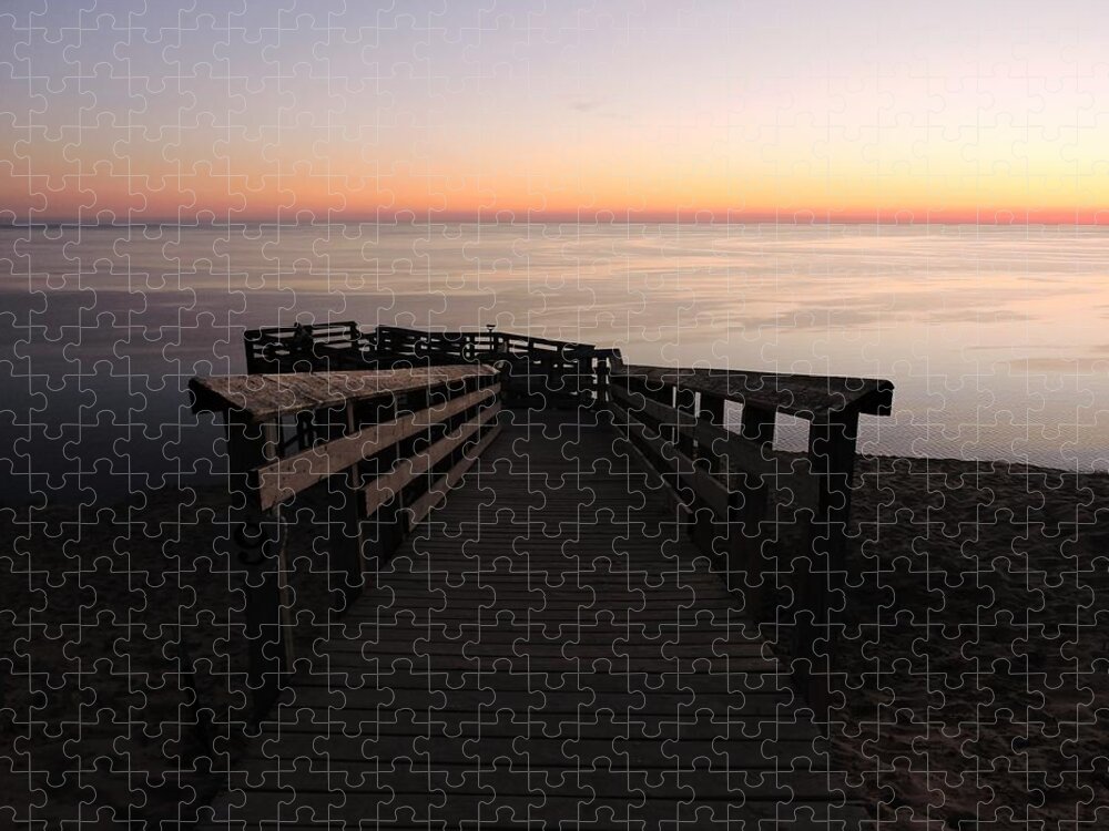 Lake Michigan Overlook Jigsaw Puzzle featuring the photograph Lake Michigan Overlook at Sleeping Bear Dunes by William Slider