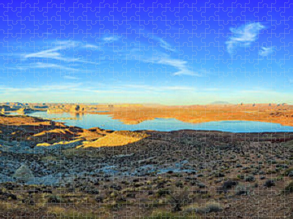 Lake Powell Jigsaw Puzzle featuring the photograph Lake Powell Sunset by Raul Rodriguez