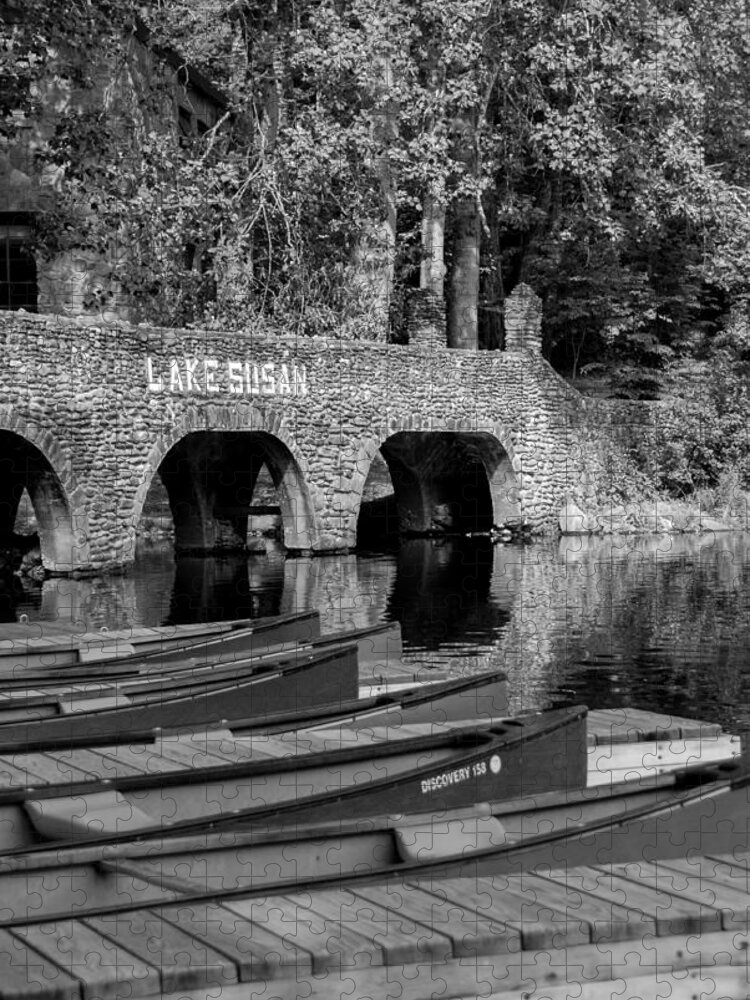 Lake Jigsaw Puzzle featuring the photograph Lake Susan BW by Joye Ardyn Durham