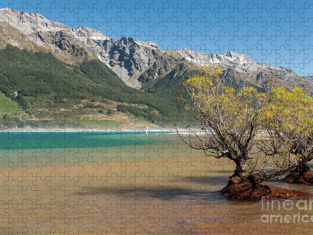 Landscape Jigsaw Puzzle featuring the photograph Lake Wakatipu by Werner Padarin