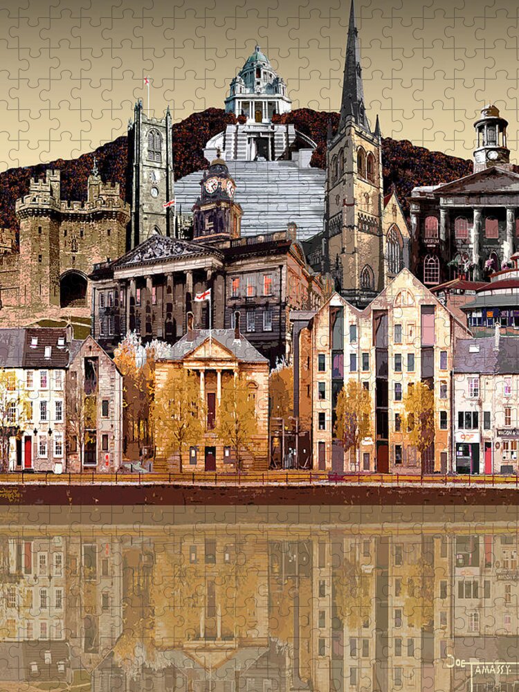 Lancaster Jigsaw Puzzle featuring the digital art Lancaster Montage mini by Joe Tamassy