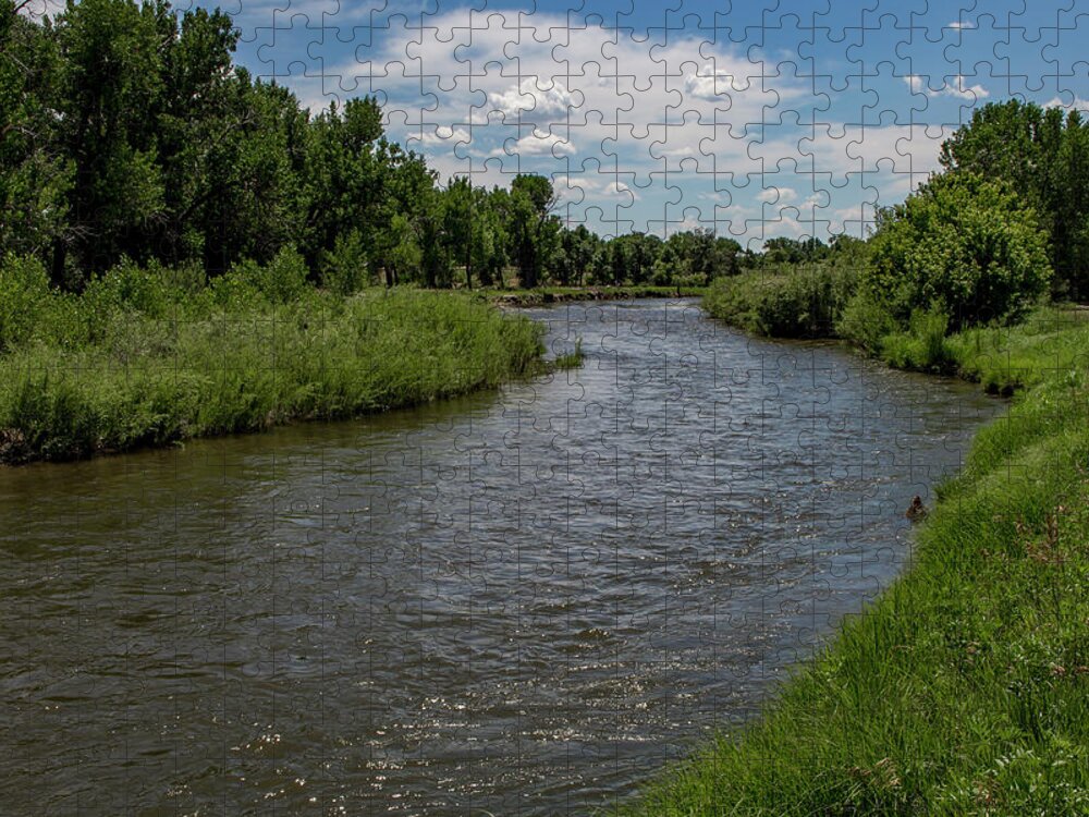Beautiful Jigsaw Puzzle featuring the photograph Laramie River by K Bradley Washburn