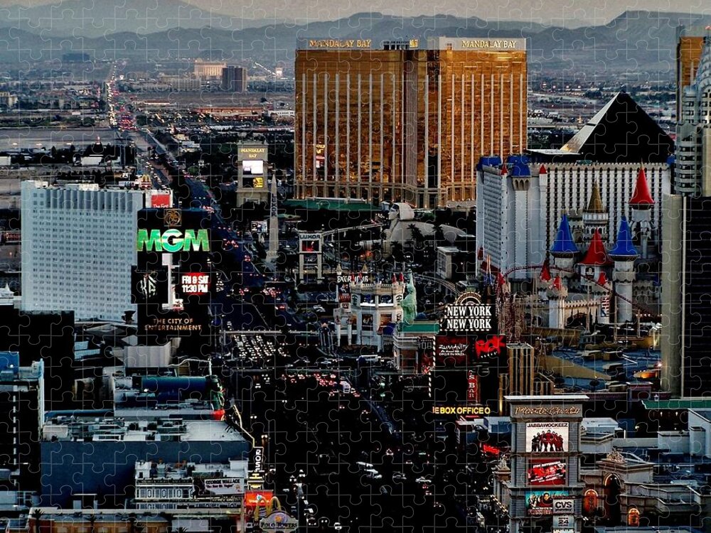 Vegas Jigsaw Puzzle featuring the photograph Las Vegas Strip by Eileen Brymer