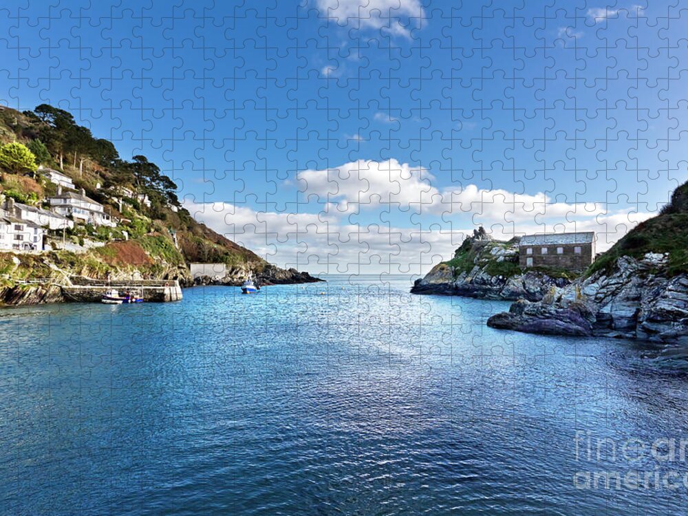 Polperro Jigsaw Puzzle featuring the photograph Late Afternoon in Polperro by Terri Waters
