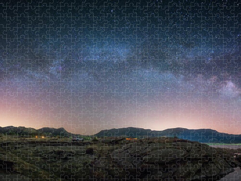 Milky Way Jigsaw Puzzle featuring the photograph Late Night Milky Show by Darren White