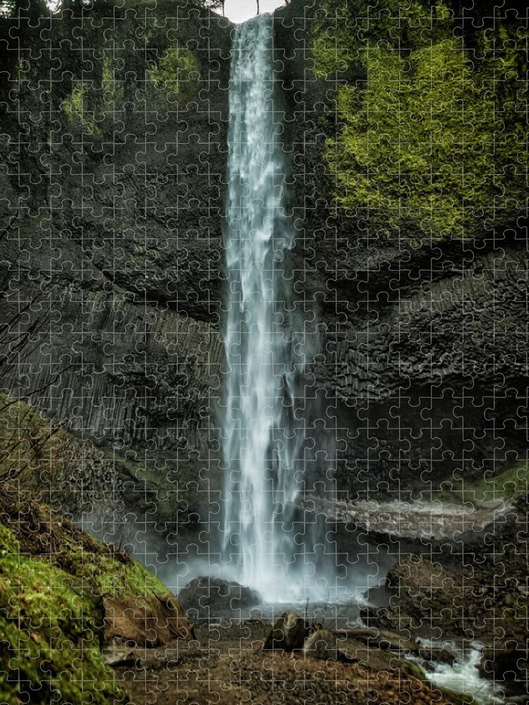 Latourell Falls Jigsaw Puzzle featuring the photograph Latourell Falls by Belinda Greb