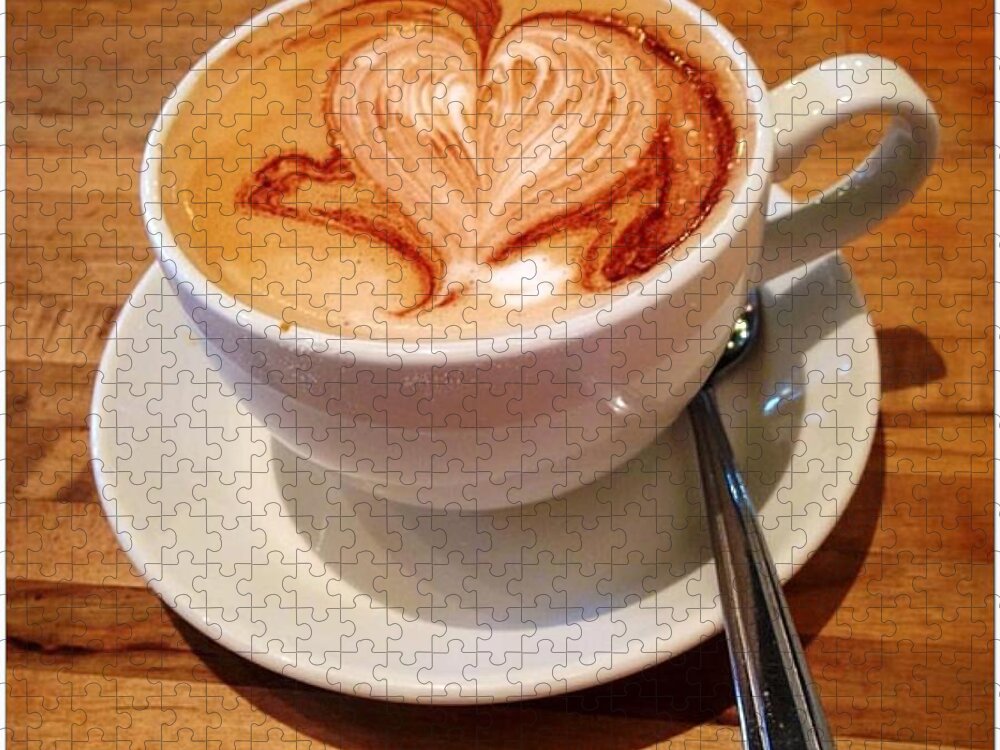 Coffee Lovers Jigsaw Puzzle featuring the photograph Latte Love by Susan Garren