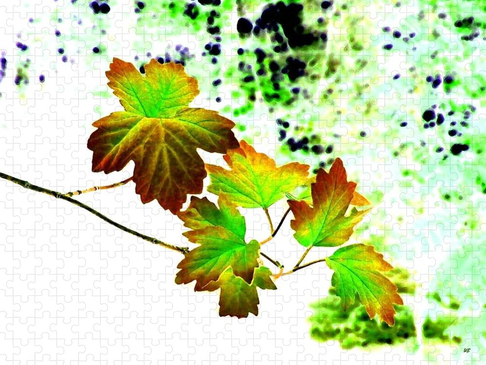 Lavish Leaves Jigsaw Puzzle featuring the digital art Lavish Leaves 4 by Will Borden