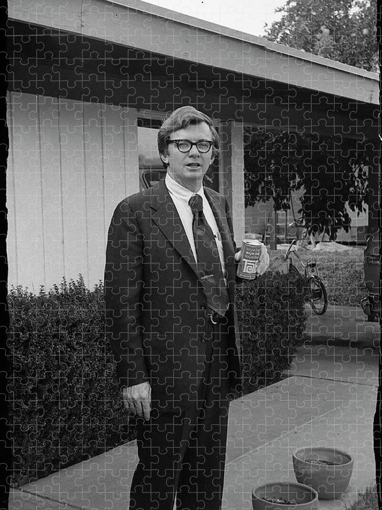 Tab Jigsaw Puzzle featuring the photograph Lawyer with Can of Tab, 1971 by Jeremy Butler