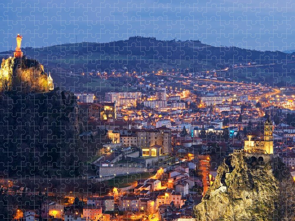 Le Puy-en-velay Jigsaw Puzzle featuring the photograph Le Puy-en-Velay by Stephen Taylor