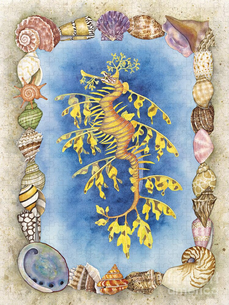Leafy Sea Dragon Jigsaw Puzzle featuring the painting Leafy Sea Dragon by Lucy Arnold