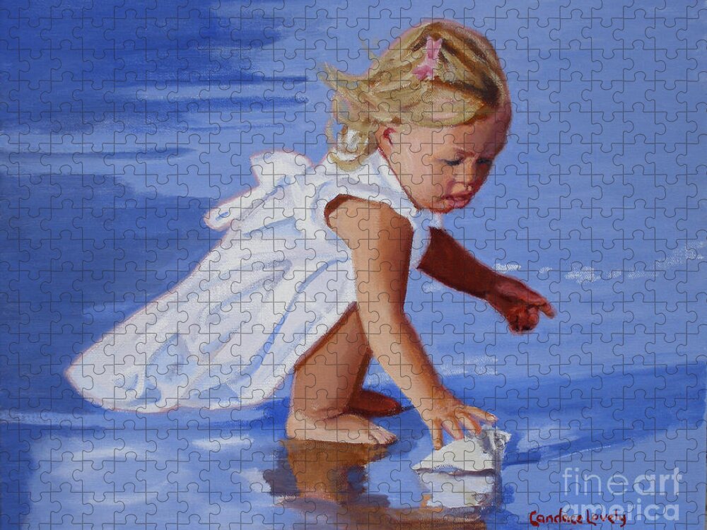 Girl Jigsaw Puzzle featuring the painting Leila by Candace Lovely
