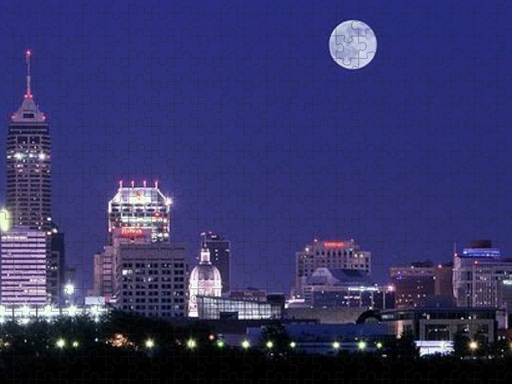 Indianapolis Jigsaw Puzzle featuring the photograph Lengthy Indianapolis by Frozen in Time Fine Art Photography