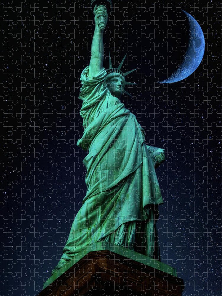 Moon Puzzle featuring the photograph Let Freedom Ring by Darren White