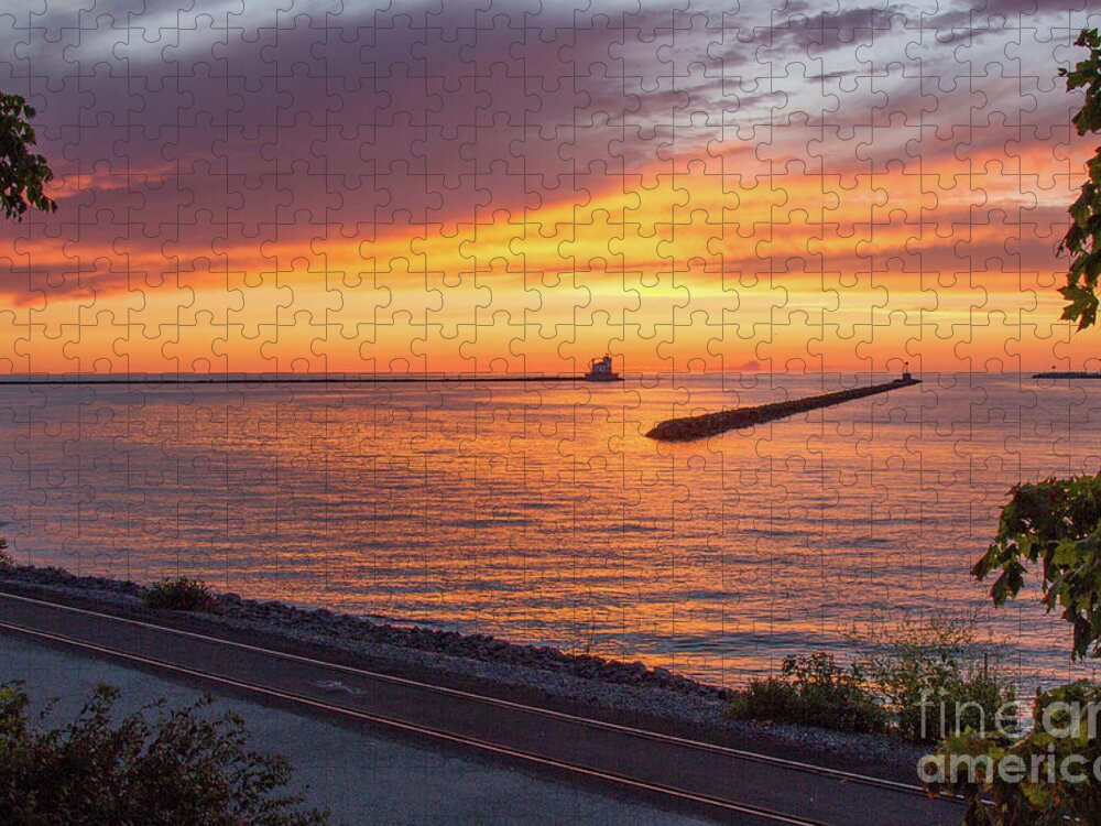 Lighthouse Jigsaw Puzzle featuring the photograph Lighthouse Sunset by Rod Best