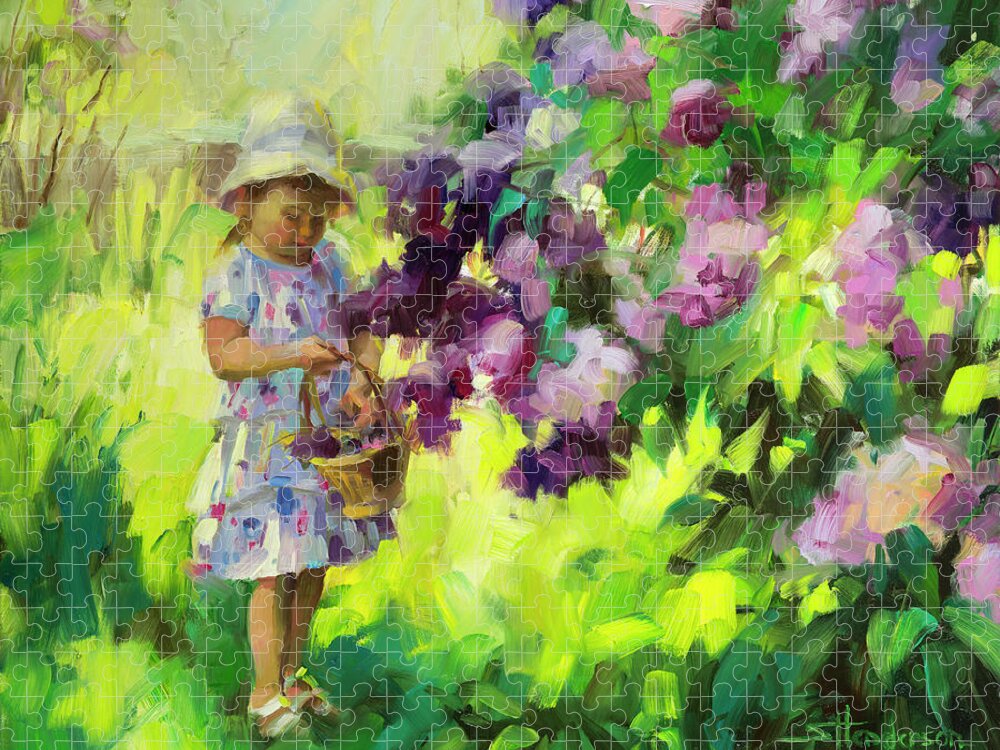 Spring Jigsaw Puzzle featuring the painting Lilac Festival by Steve Henderson