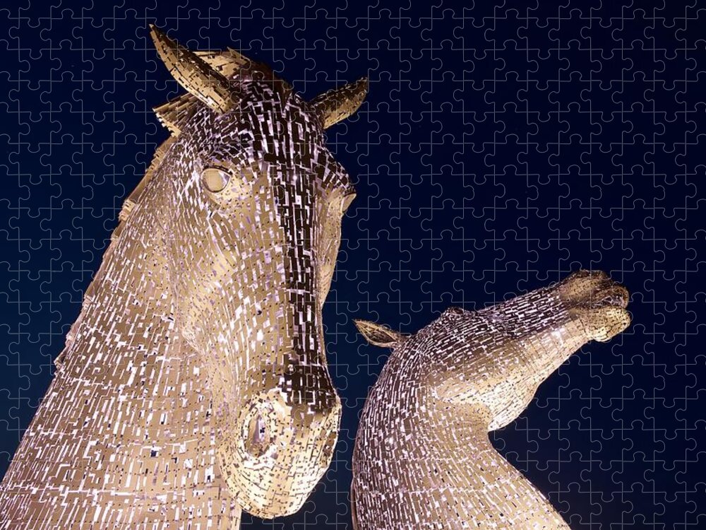 Kelpies Jigsaw Puzzle featuring the photograph Lillac heads by Stephen Taylor