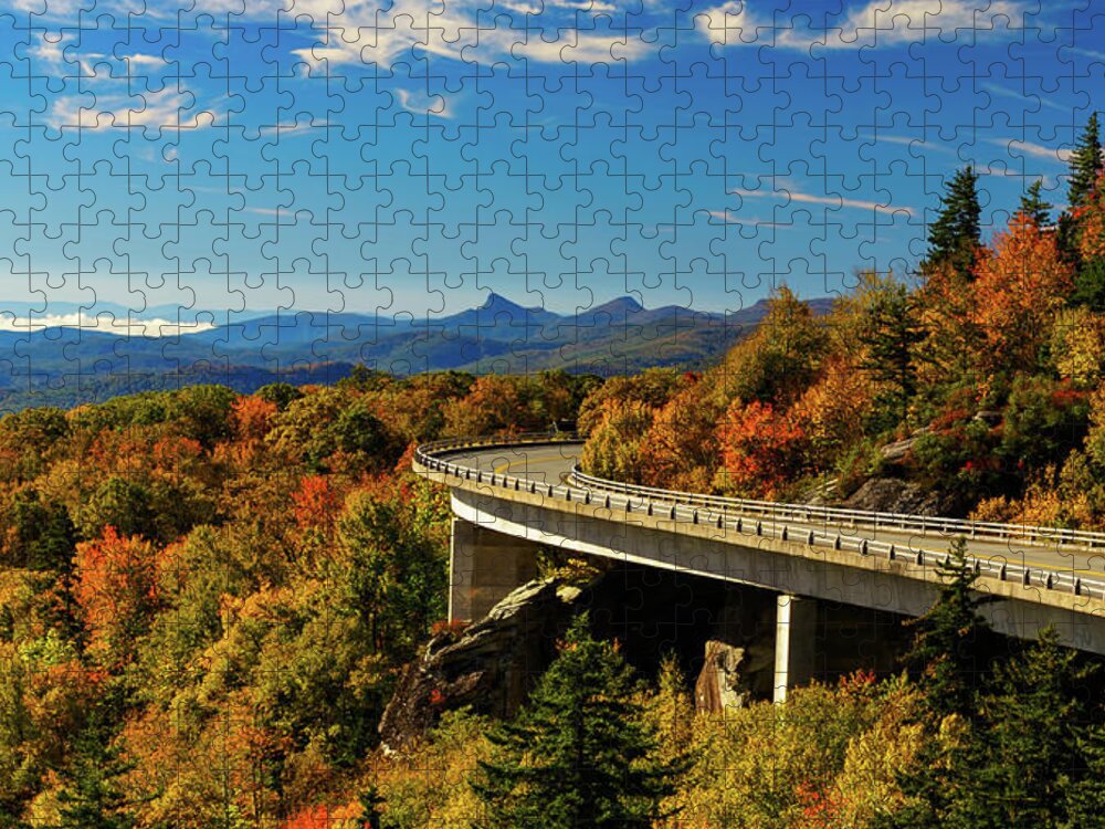 Linn Cove Viaduct Jigsaw Puzzle featuring the photograph Linn Cove Viaduct by C Renee Martin