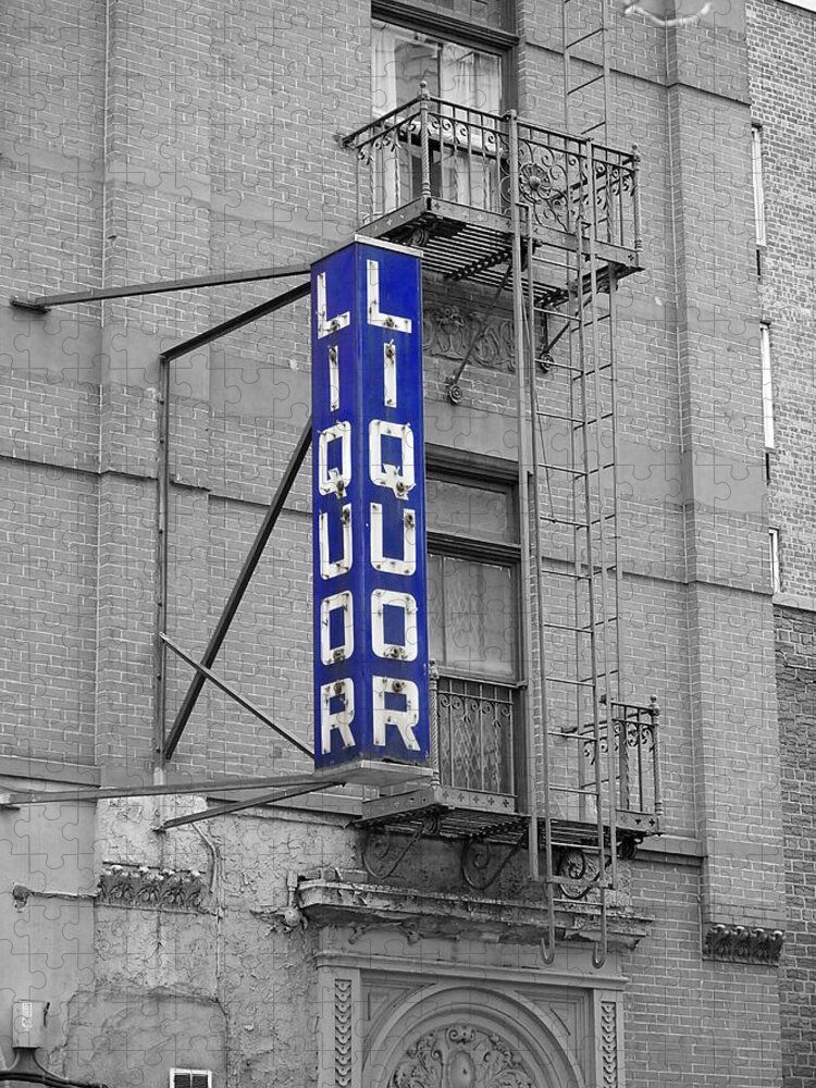Richard Reeve Jigsaw Puzzle featuring the photograph Liquor Store NYC by Richard Reeve