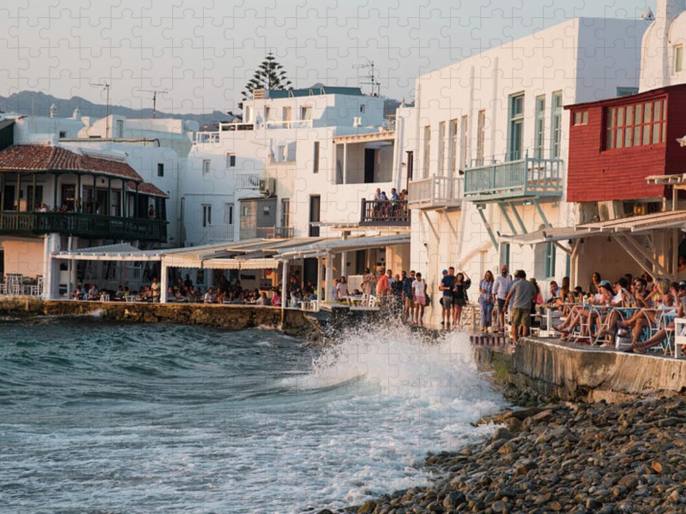 Greece Jigsaw Puzzle featuring the photograph Little Venice, Mykonos Island, Greece by Michalakis Ppalis