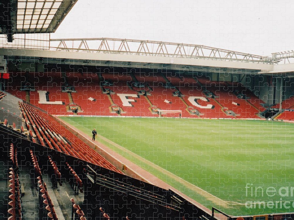 Liverpool Jigsaw Puzzle featuring the photograph Liverpool - Anfield - The Kop 4 - 2004 by Legendary Football Grounds