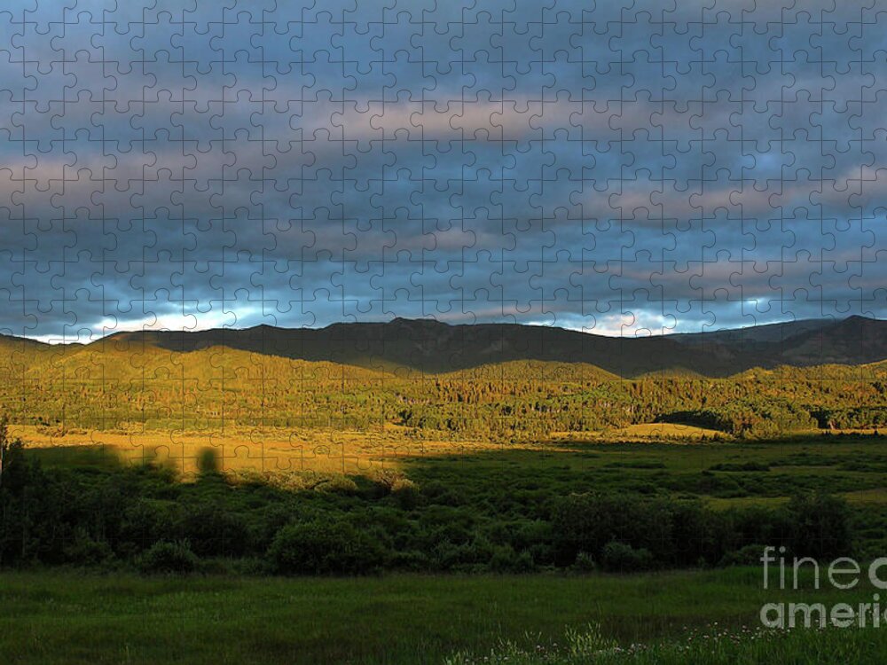 Livingstone Range Jigsaw Puzzle featuring the photograph Livingstone Morning by Ann E Robson