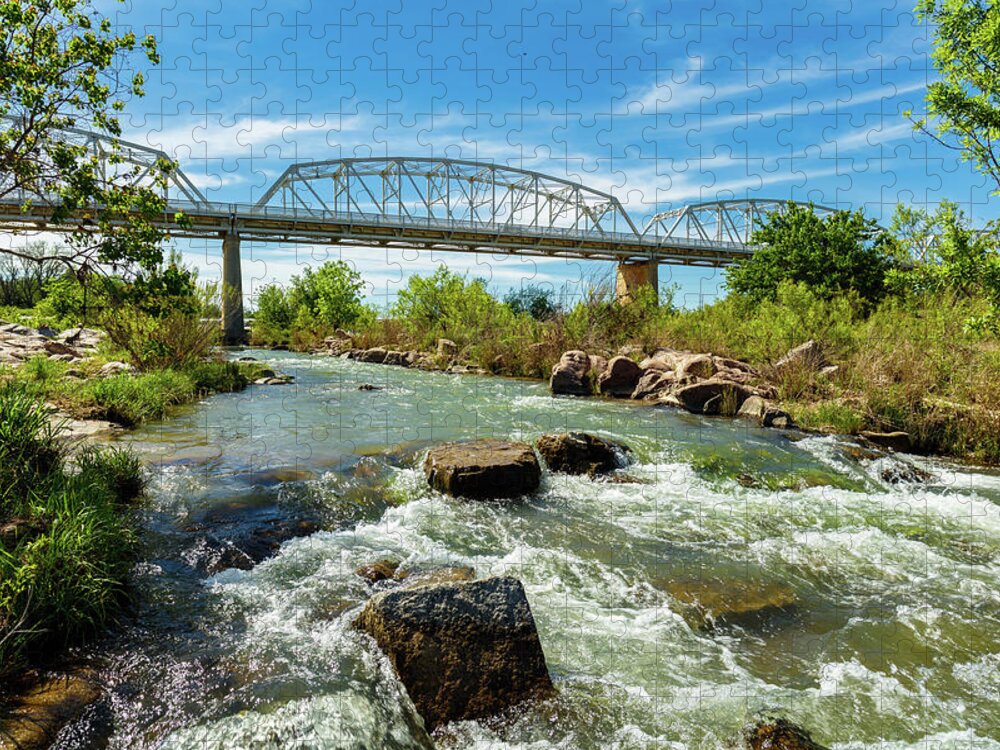 Highway 71 Jigsaw Puzzle featuring the photograph Llano River by Raul Rodriguez