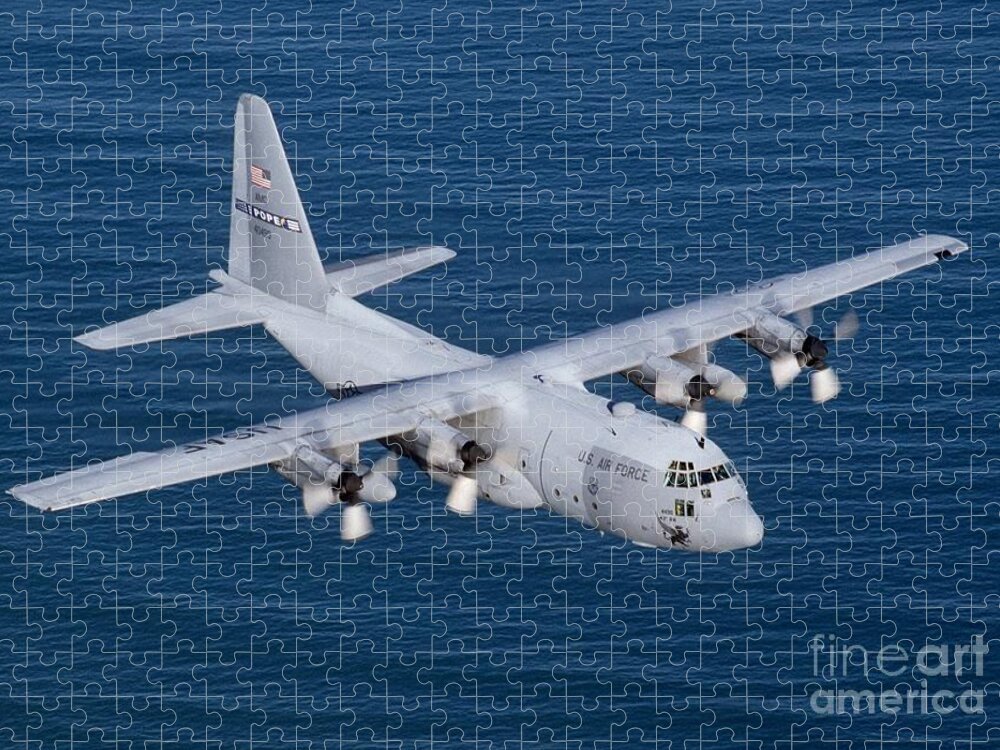 Lockheed C 130 Hercules Jigsaw Puzzle featuring the photograph Lockheed C 130 Hercules by Vintage Collectables