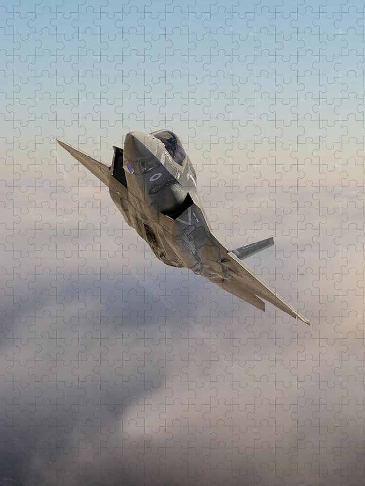 F-35b Jigsaw Puzzle featuring the digital art Lockheed Martin F-35B by Airpower Art