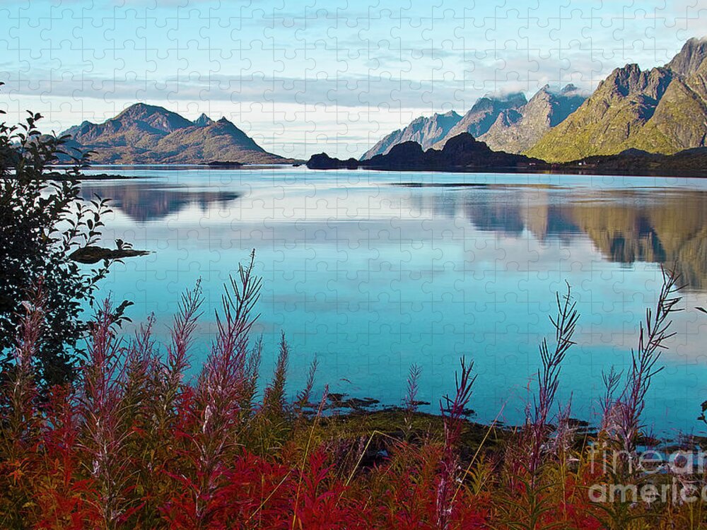 Norway Jigsaw Puzzle featuring the photograph Lofoten Islands by Heiko Koehrer-Wagner
