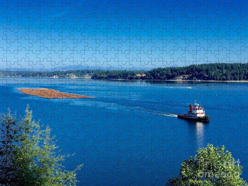 Photography Jigsaw Puzzle featuring the photograph Log Boom by Sean Griffin