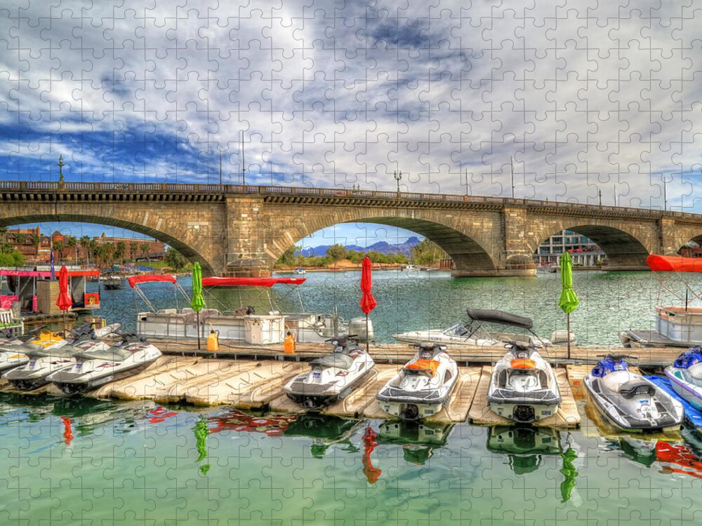 London Bridge Jigsaw Puzzle featuring the photograph London Bridge View by Donna Kennedy