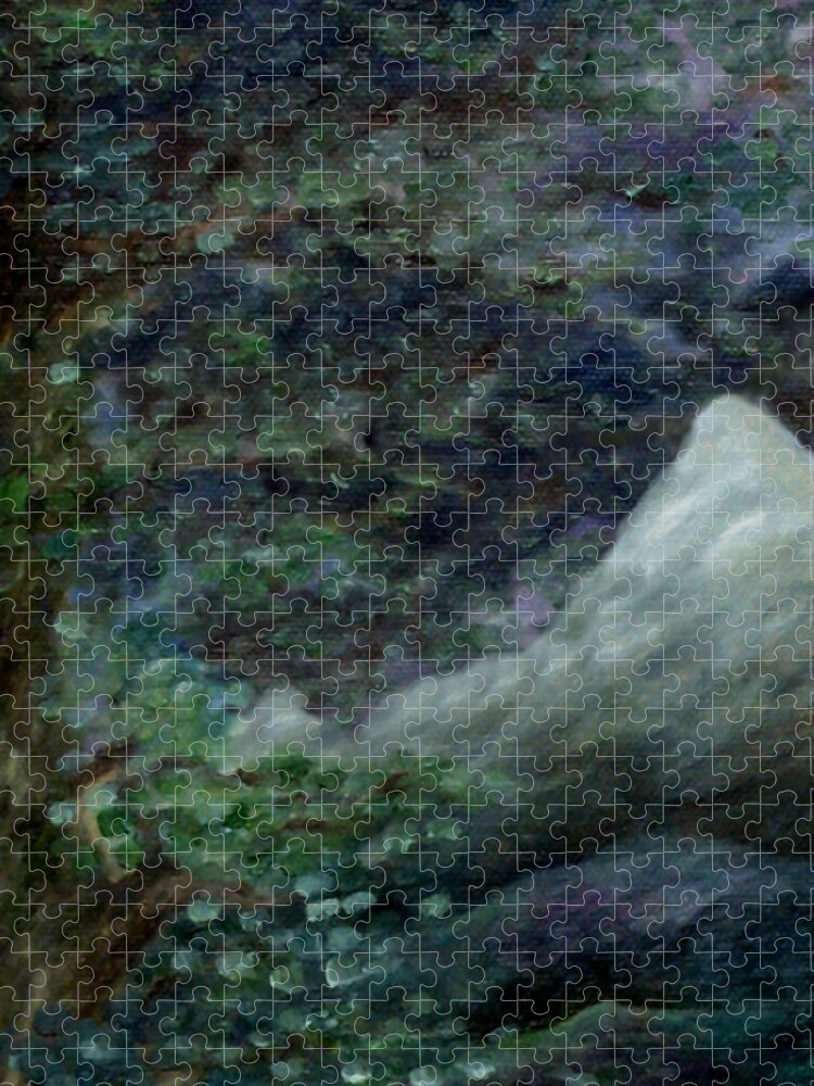 Mountains Jigsaw Puzzle featuring the painting Lone Mountain by FT McKinstry