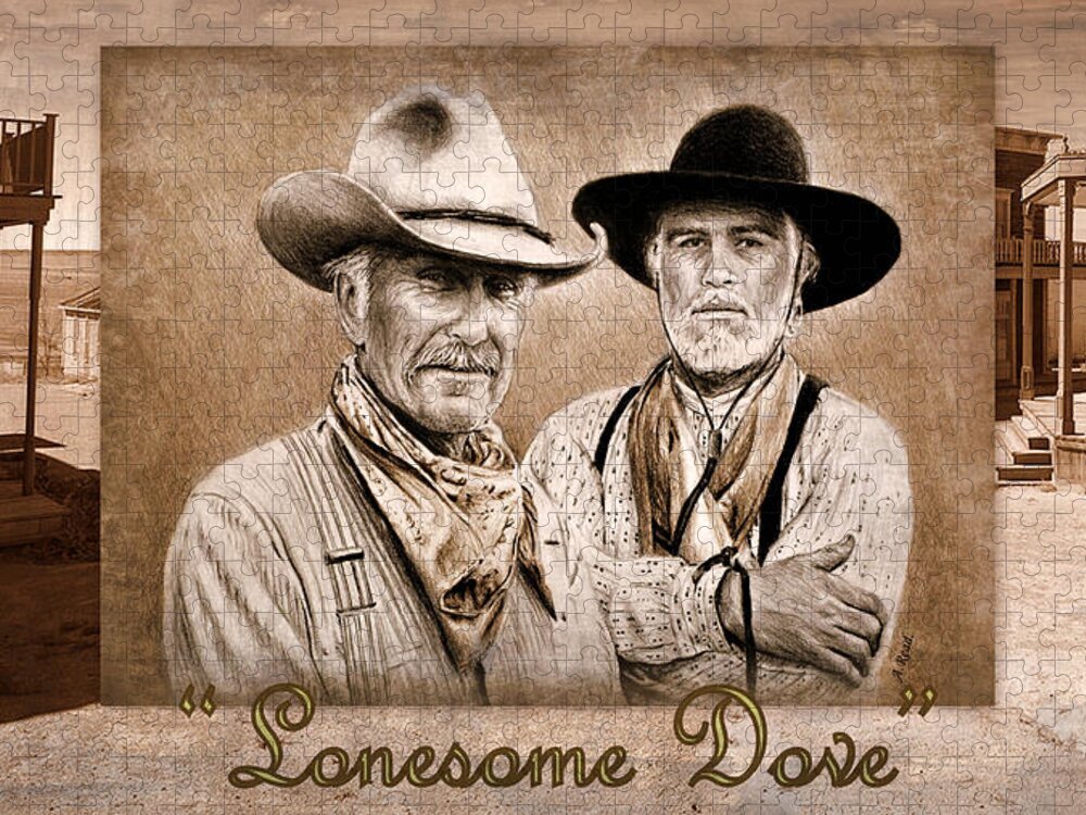Lonesome Dove Jigsaw Puzzle featuring the painting Lonesome Dove by Andrew Read