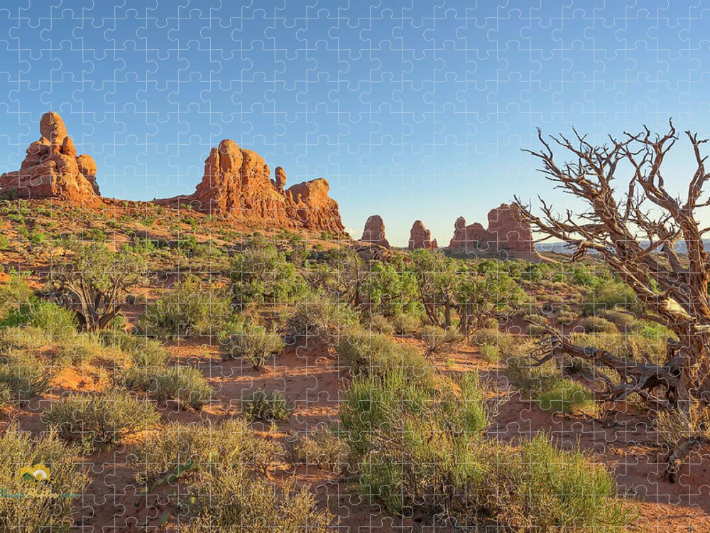 Arches National Park Jigsaw Puzzle featuring the photograph Long Evening Shadows by Jim Thompson