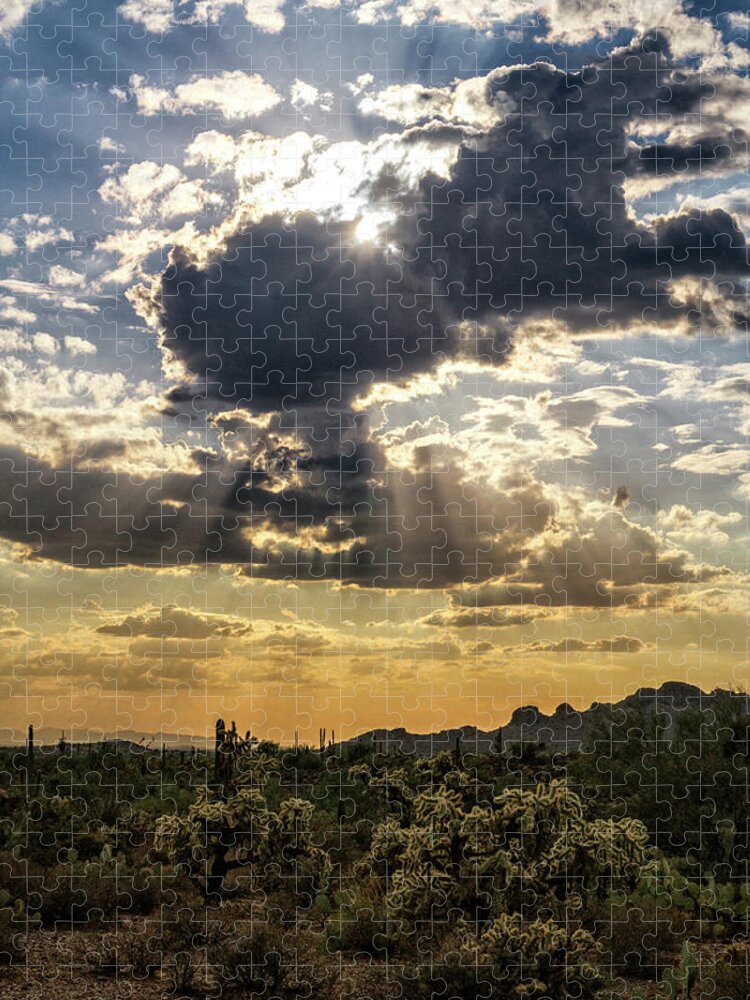 Sunset Jigsaw Puzzle featuring the photograph Look Up in the Clouds by Saija Lehtonen