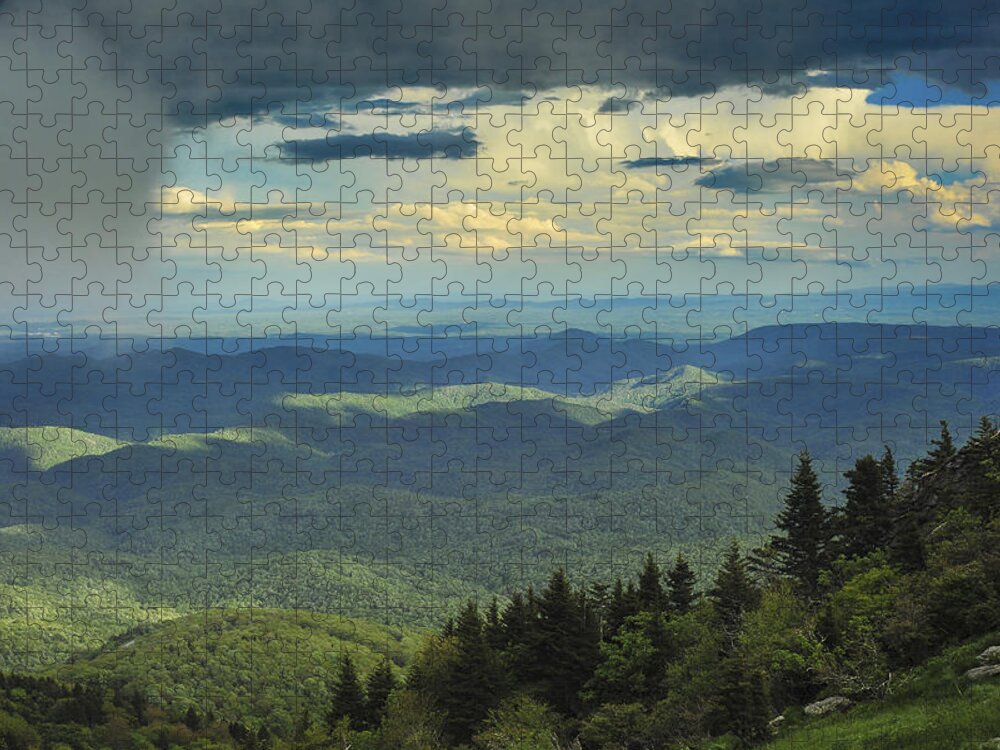 Grandfather Mountain Jigsaw Puzzle featuring the photograph Looking Over the Valley by Joye Ardyn Durham