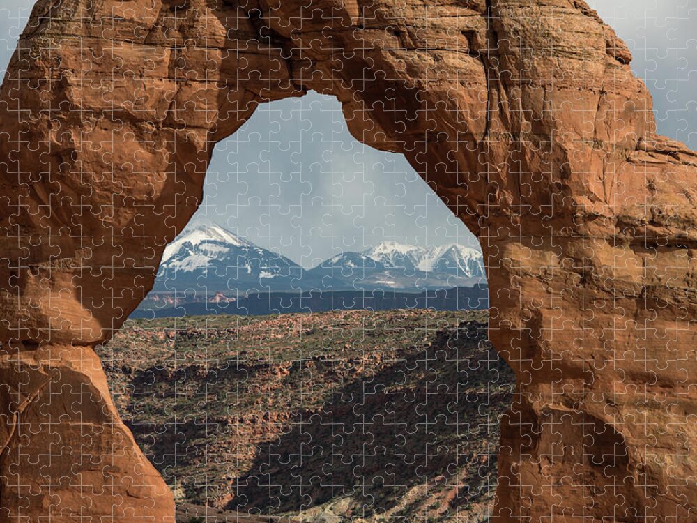 Delicate Jigsaw Puzzle featuring the photograph Looking Through Delicate Arch by Jennifer Ancker